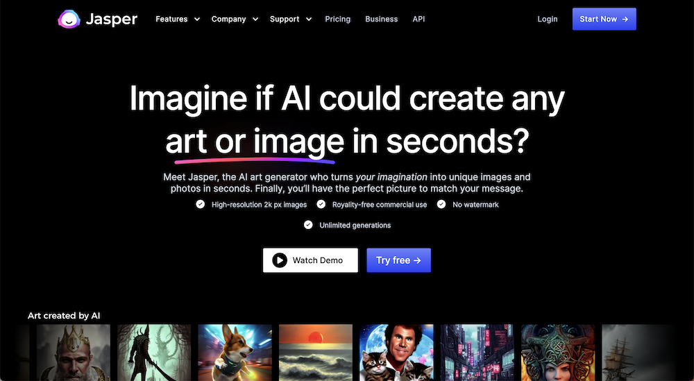 Jasper, an AI marketing tool for copy and design creation